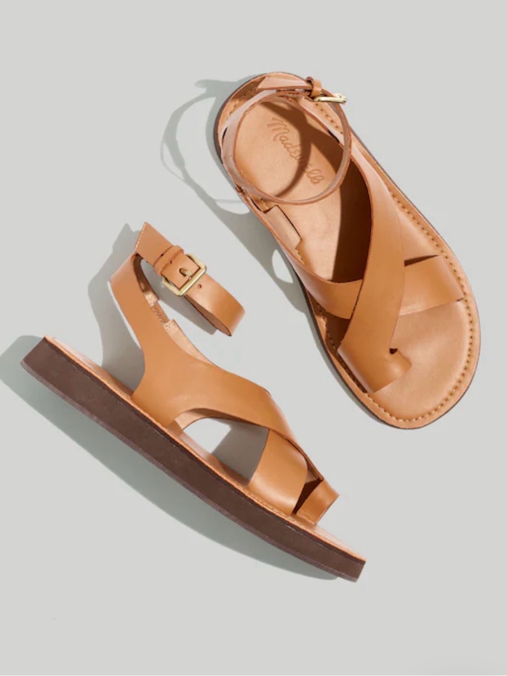 Madewell Natasha Flatform Sandals in Desert Camel